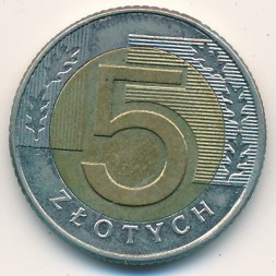 Польша 5 злотых 1994 год