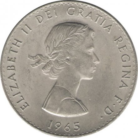 Великобритания 5 шиллингов 1965 год - Cэр Уинстон Черчилль