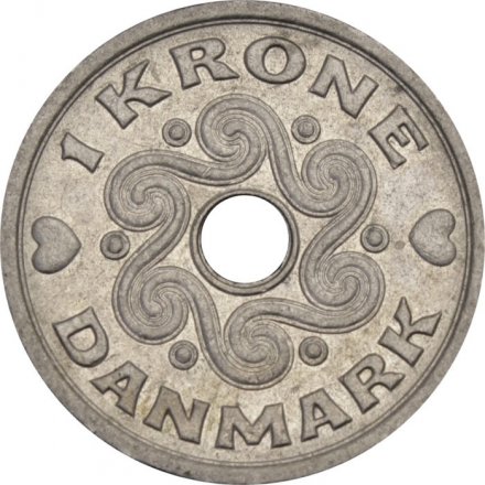 Дания 1 крона 2007 год 