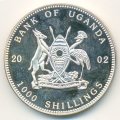 Уганда 1000 шиллингов 2002 год - Осьминог