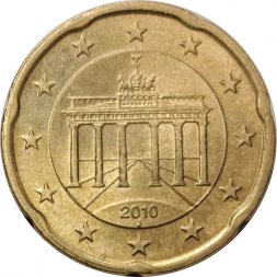 Германия 20 евроцентов 2010 год (J)