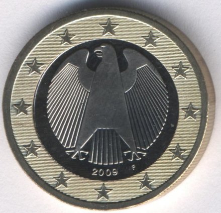 Германия 1 евро 2009 год (F)