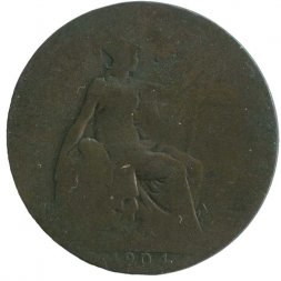 Великобритания 1/2 пенни 1904 год