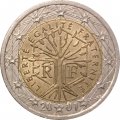 Франция 2 евро 2001 год - Стилизованное дерево