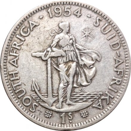 ЮАР 1 шиллинг 1954 год