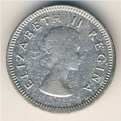 ЮАР 3 пенса 1955 год