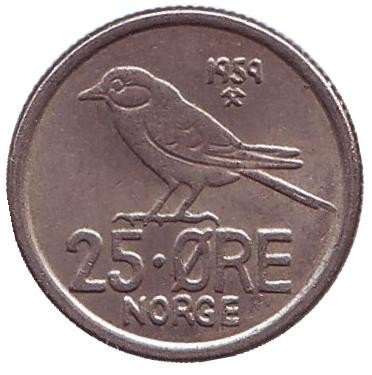 Норвегия 25 эре 1959 год - Птица