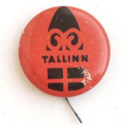 Значок-иголка Таллин. Tallinn (красный)