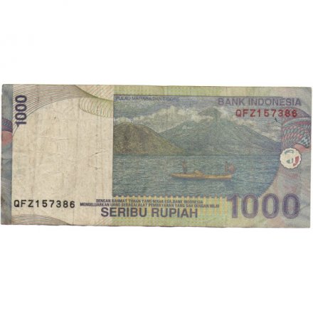 Индонезия 1000 рупий 2012 год - Капитан Паттимура (Томас Матулеси). Молуккские острова - F