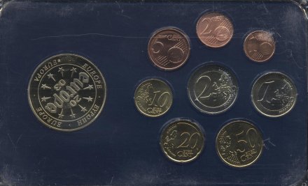 Евро серия Греции 2002-2009 года (8 монет + 1 жетон)