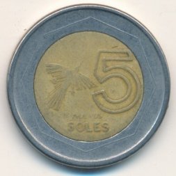 Перу 5 новых солей 2001 год