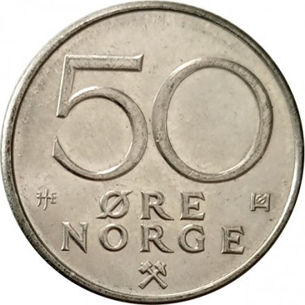 Норвегия 50 эре 1995 год