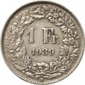 Швейцария 1 франк 1939 год