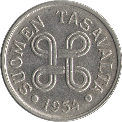 Финляндия 5 марок 1954 год