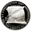 США 1 доллар 1987 год - 200 лет Конституции США (Proof, знак - S)