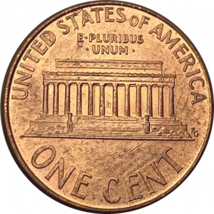 США 1 цент 2001 год - Авраам Линкольн (без отметки МД)