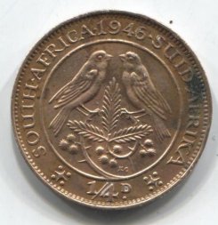 ЮАР 1/4 пенни 1946 год - Король Георг VI