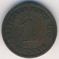 Германия 1 пфенниг 1873 год
