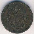 Германия 1 пфенниг 1873 год