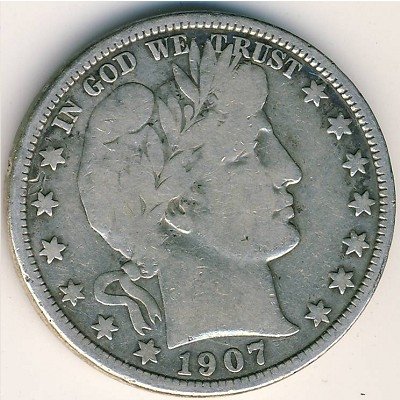 США 1/2 доллара 1907 год