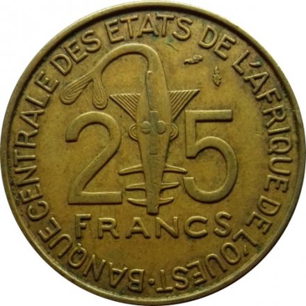 Западная Африка 25 франков 1987 год - Лаборант