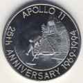 Теркс и Кайкос 5 крон 1993 год - 25-летие высадки на Луну