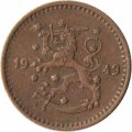 Финляндия 1 марка 1943 год (медь, коричневый цвет)