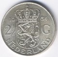 Нидерланды 2 1/2 гульдена 1964 год