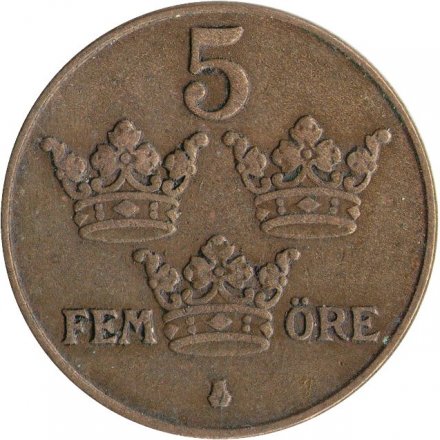 Швеция 5 эре 1934 год