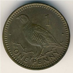 Гибралтар 1 пенни 1988 год (AA)