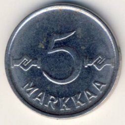 Финляндия 5 марок 1962 год