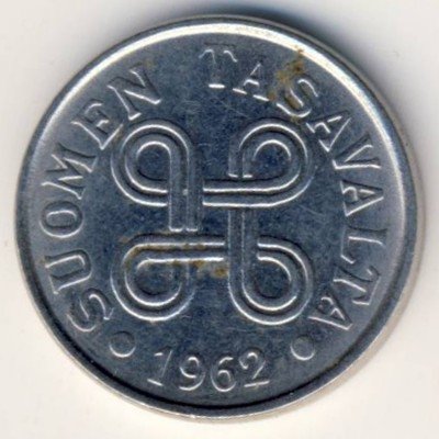 Финляндия 5 марок 1962 год