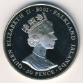 Фолклендские острова 50 пенсов 2001 год - История монет Великобритании. Виктория