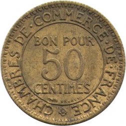 Франция 50 сантимов 1924 год