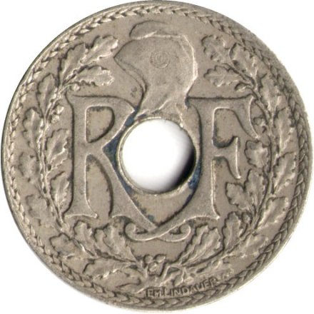 Франция 10 сантимов 1934 год