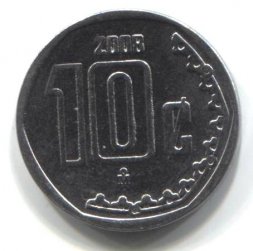 Мексика 10 сентаво 2008 год