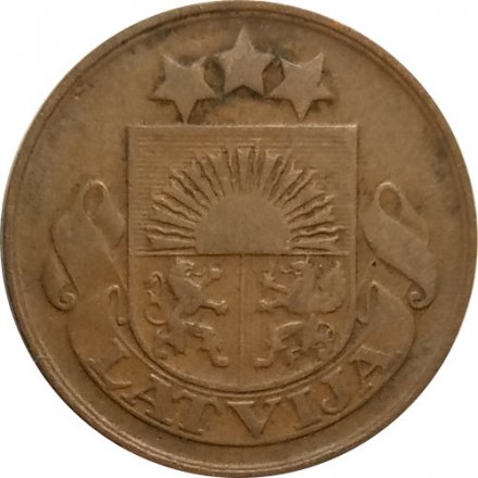 Латвия 5 сантимов 1922 год