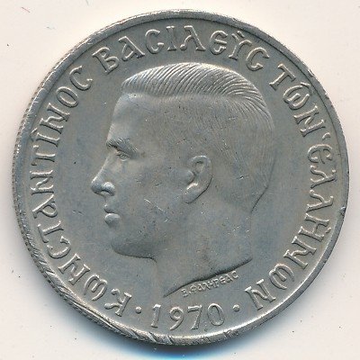 Греция 5 драхм 1970 год
