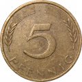 ФРГ 5 пфеннигов 1971 год - J