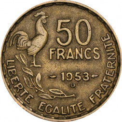 Франция 50 франков 1953 год - B