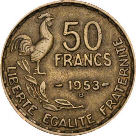 Франция 50 франков 1953 год - B