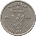Норвегия 50 эре 1955 год