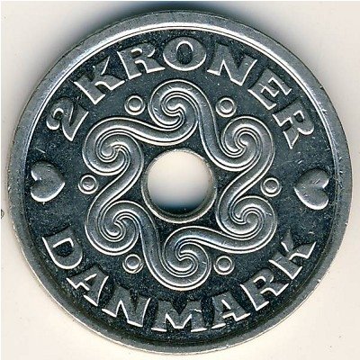 Дания 2 кроны 2002 год