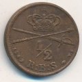 Дания 1/2 ригсбанкскиллинга 1842 год