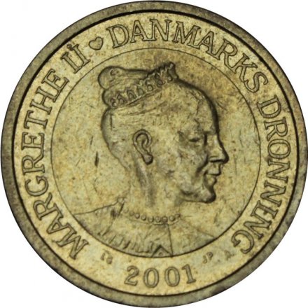 Дания 10 крон 2001 год - Королева Маргрете II
