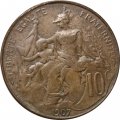 Франция 10 сантимов 1907 год