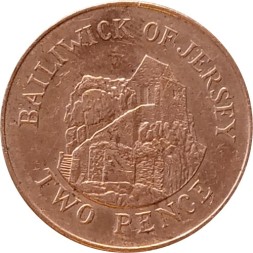 Монета Джерси 2 пенса 2006 год - Часовня Святого Хельера