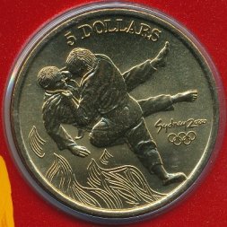 Австралия 5 долларов 2000 год - Олимпийские игры в Сиднее. Дзюдо