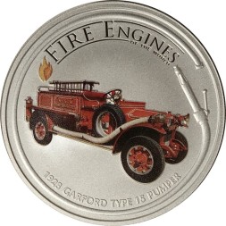 Острова Кука 1 доллар 2006 год - Пожарные машины мира. Пожарный автомобиль Гарфорд