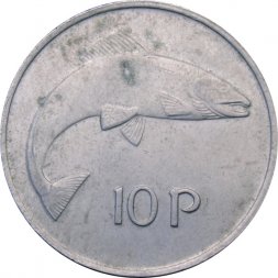 Ирландия 10 пенсов 1978 год - Лосось